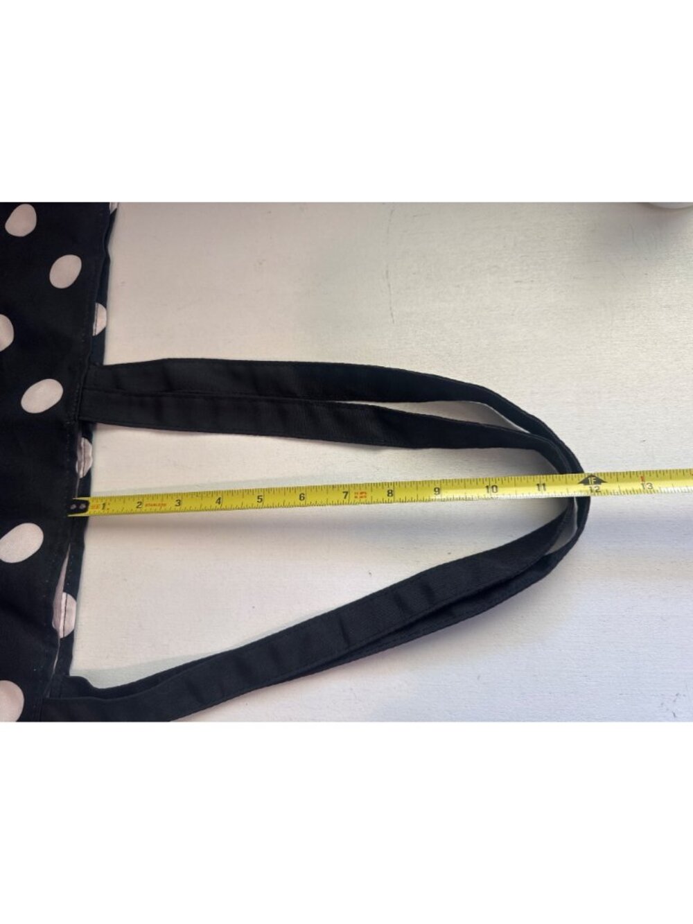 Kate Spade Tote Blk/White Polka Dot Lightwt Reusable Shopping Bag Iconic Classic - Picture 8 of 11